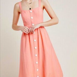 Maeve by anthro rosemary midi dress in coral